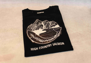 High Country Salmon Black T-shirt